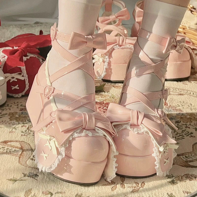 Cute Bunny Platform Lolita Dolly Shoes