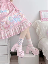 Princess Lolita Bow High Heels Mary Jane Shoes