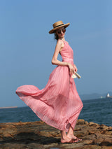 Seaside Serenade Halter Dress