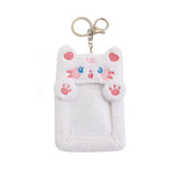 Cute Plush Animal Card Keychain Bag