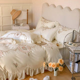 Rosy Manor Lace Bedding Set