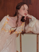 Sunset Tangerine Lace Dress