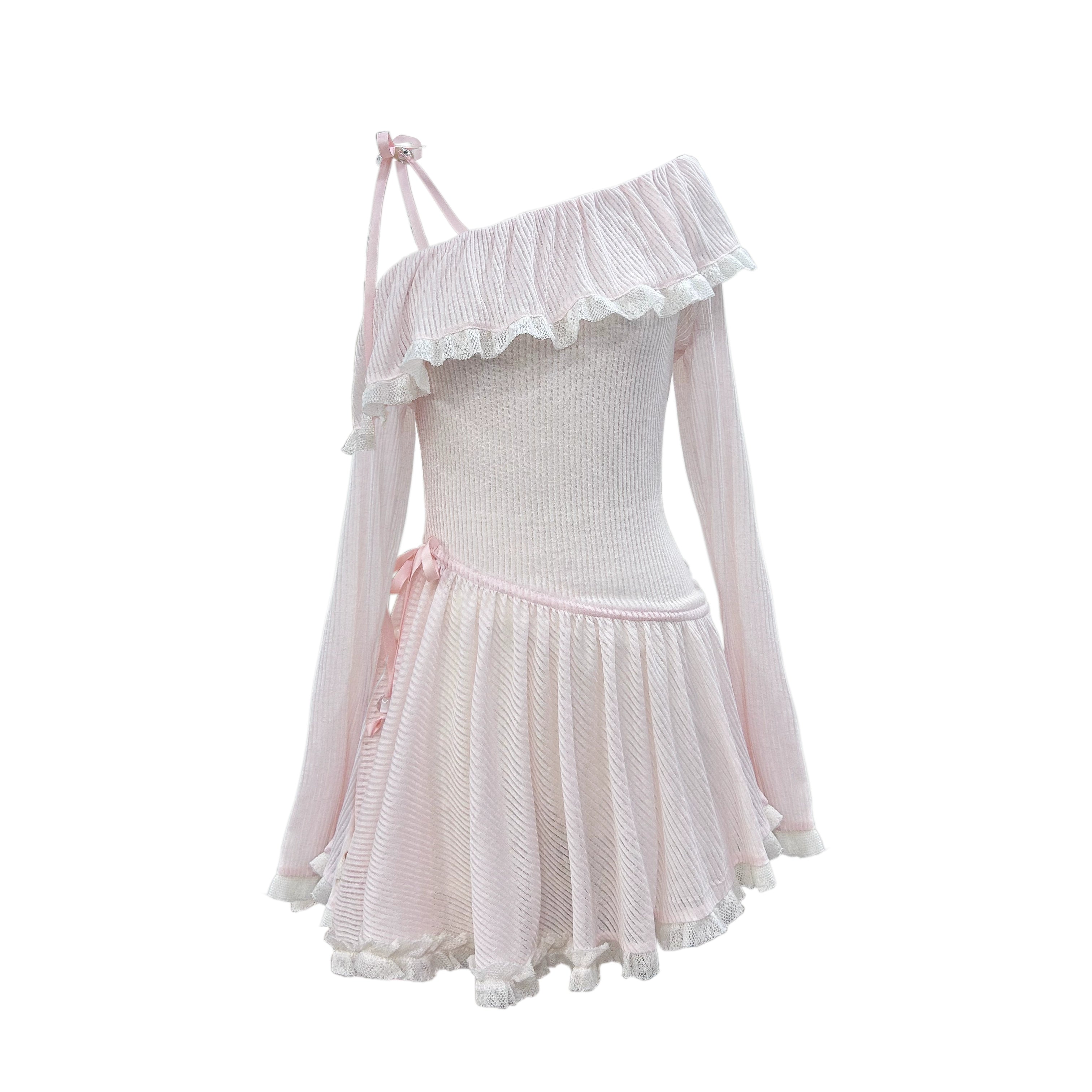 Cherry Mist Ruffle Dress