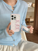 Kitty Pink Lace Love Chain Bow Coquette iPhone Case