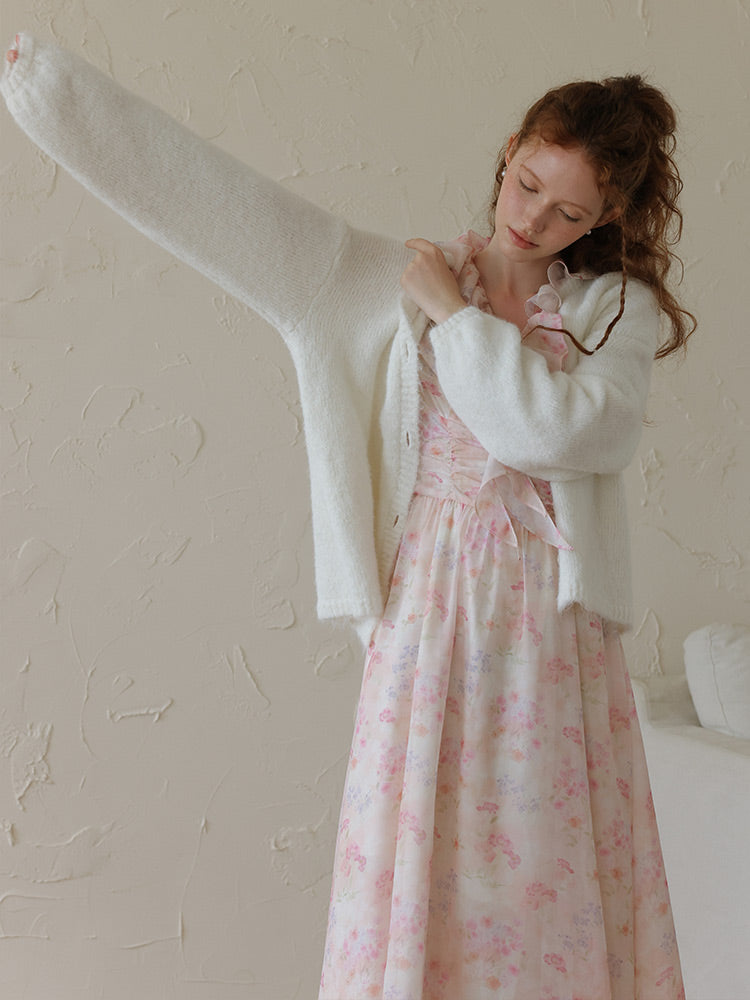 Whispering Petals Long Dress