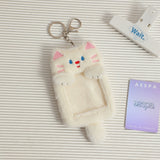 Cute Plush Animal Card Keychain Bag