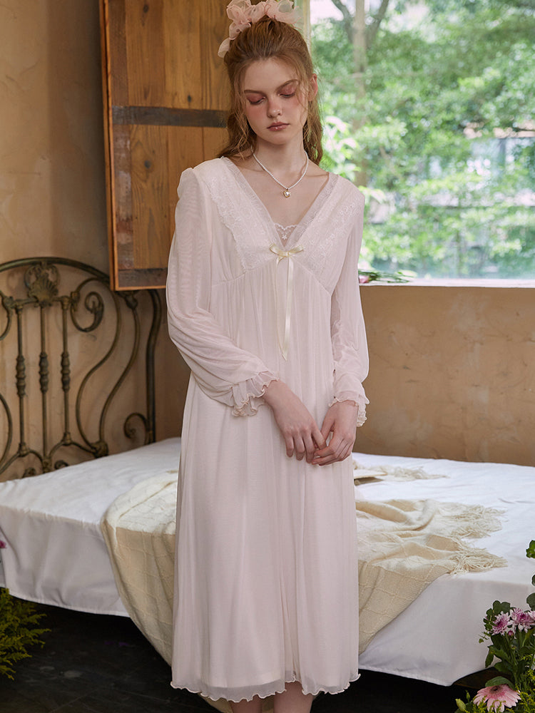 Moonlit Lace Nightgown