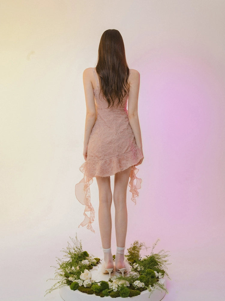 Celestial Lace Cascade Dress
