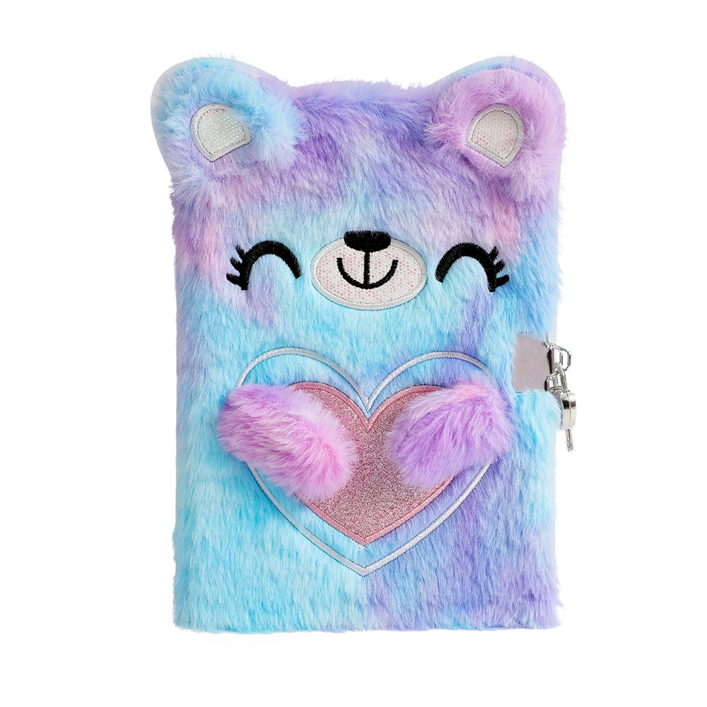 Plush Smile Bear Secret Diary Notebook With Lock