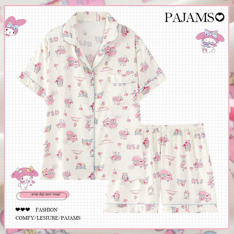 Happy Melody Ice Silk Summer Pajama