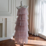 Romantic Moonlit Glow, Tiered Glitter Dress