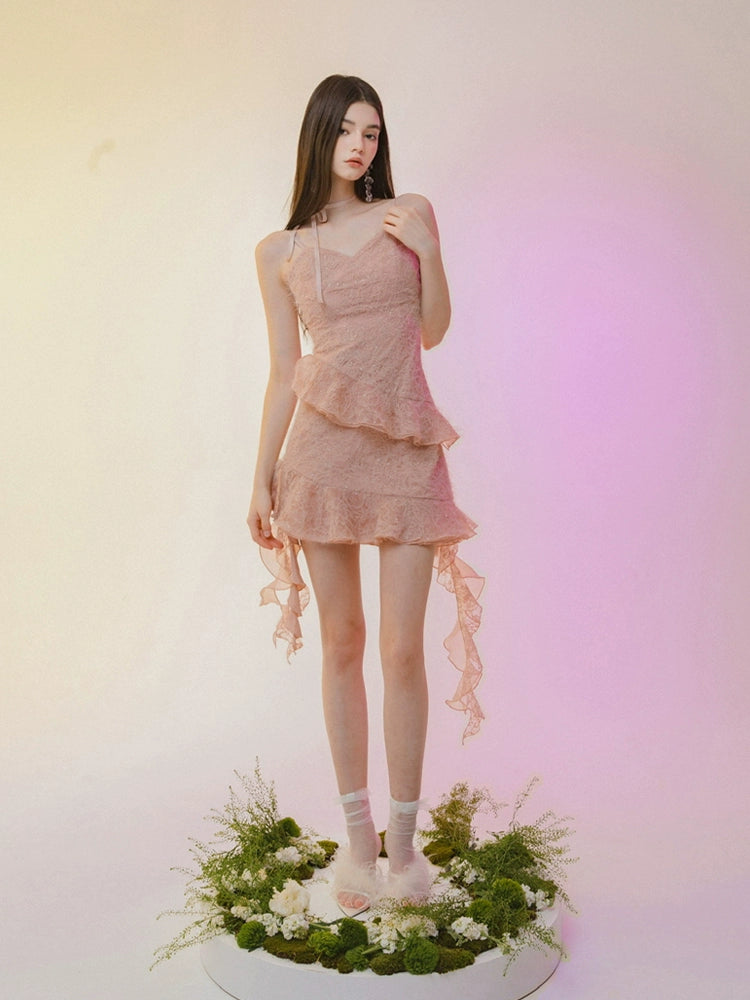 Celestial Lace Cascade Dress