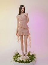 Celestial Lace Cascade Dress