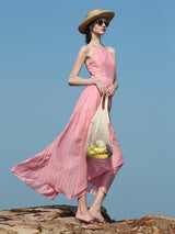 Seaside Serenade Halter Dress