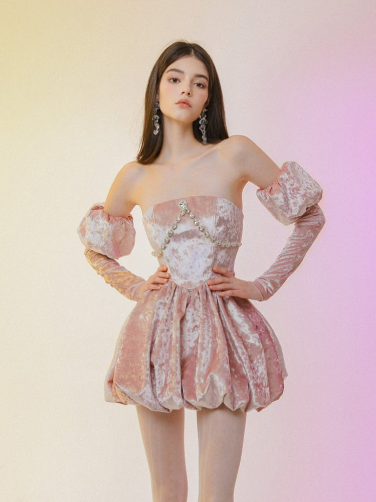 Rose Velvet Dress