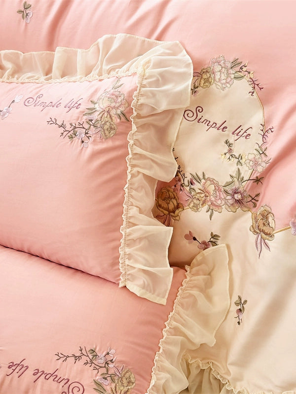 Rosy Reverie Ruffle Bedding Set