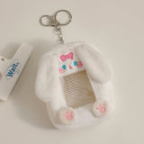 Cute Plush Animal Card Keychain Bag