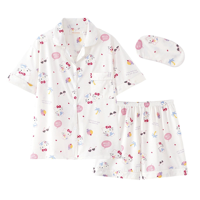 White HelloKitty Summer Cotton Pajama