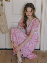 Cherry Blush Gingham Dress