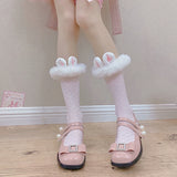 Plush Cute Rabbit Ears Socks