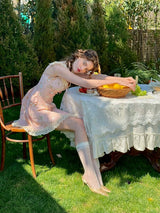 Rose Milk Picnic Dress