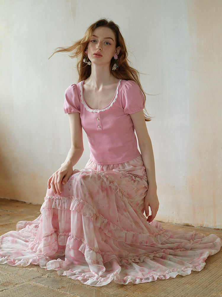 Poem in Petal Layered Skirt
