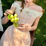 Garden Poem Off-Shoulder Dress