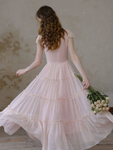 Rosy Whisper Tulle Dress