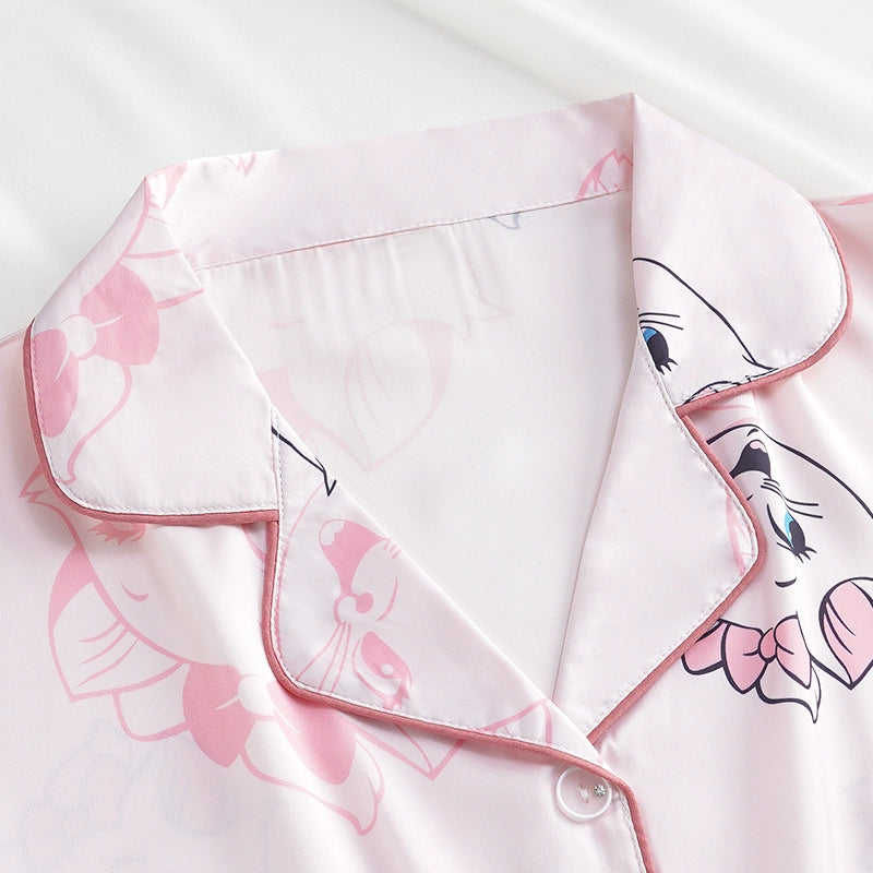 Mary Cat Summer Ice Silk Pajama