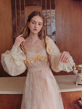 Sunset Tangerine Lace Dress