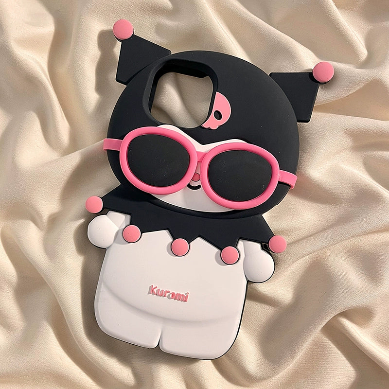 Cute Sunglasses Kulomi Melody iPhone Silicone Case