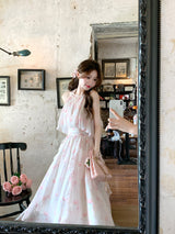 Rosy Petal Whisper Dress