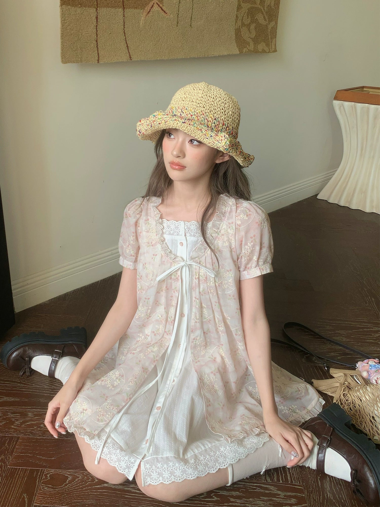 Blossom Whisper Twin-Layer Dress