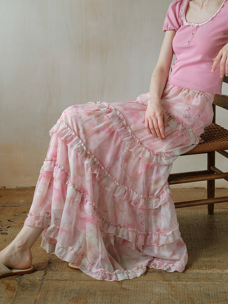 Poem in Petal Layered Skirt
