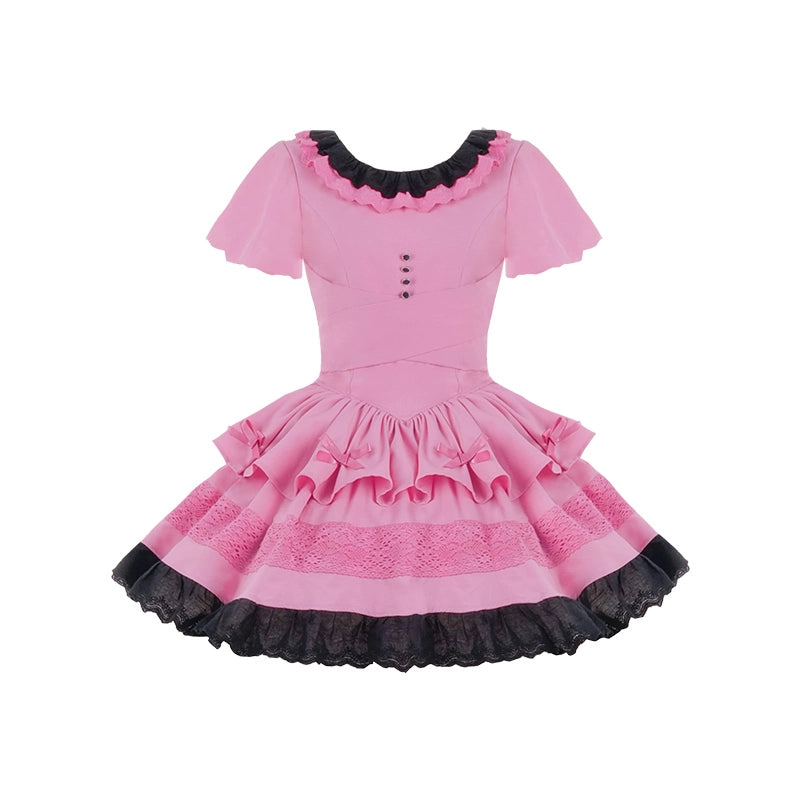 Sweet Black Pink Lolita Dress