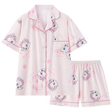 Mary Cat Summer Ice Silk Pajama