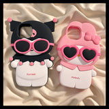 Cute Sunglasses Kulomi Melody iPhone Silicone Case