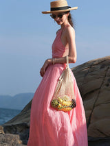 Seaside Serenade Halter Dress
