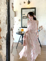 Rosy Petal Whisper Dress