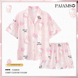 Sweet Strawberry HelloKitty Ice Silk Summer Pajama