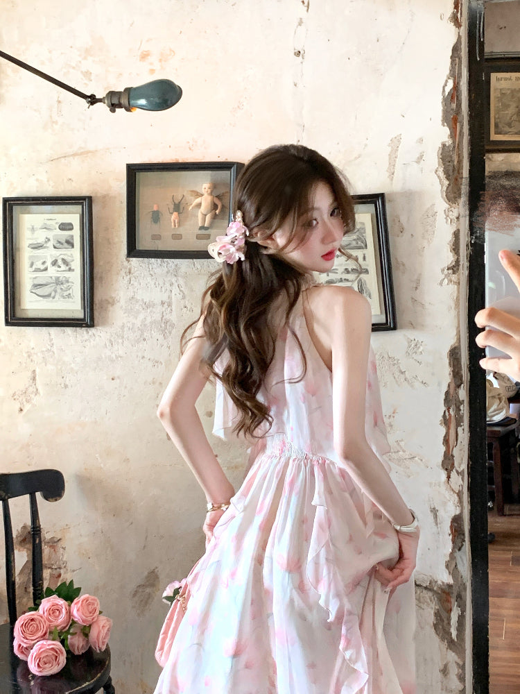 Rosy Petal Whisper Dress
