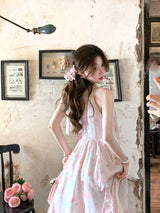 Rosy Petal Whisper Dress