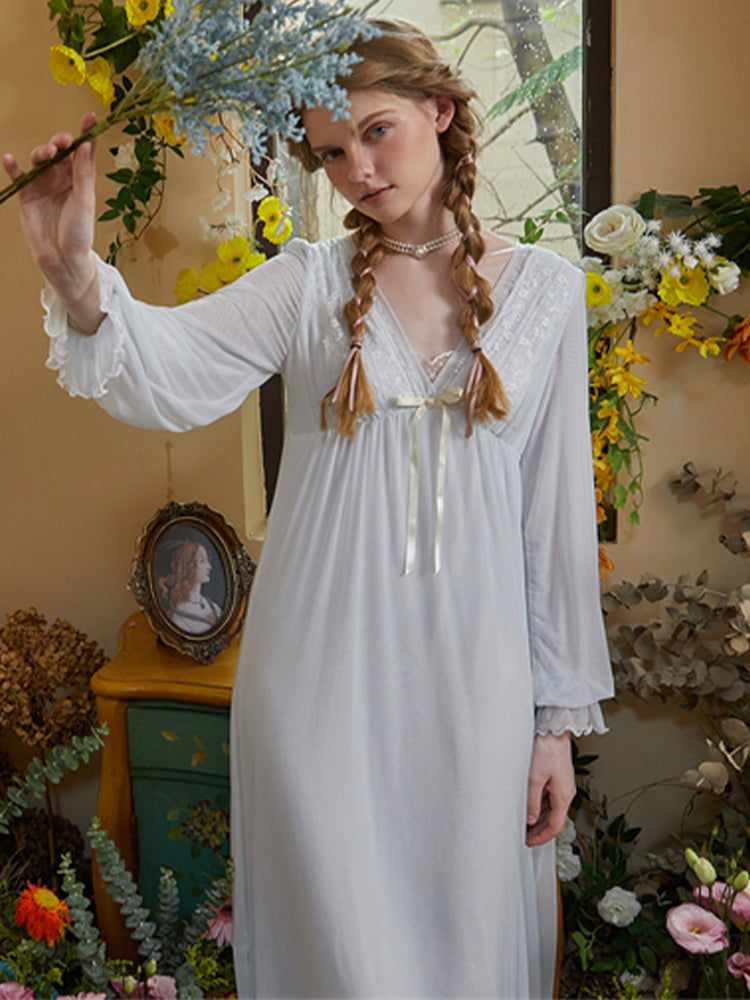 Moonlit Lace Nightgown