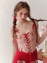Strawberry Tale Lace-Up Corset