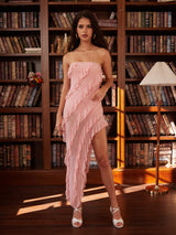 Ethereal Ruffle Cascade Maxi Dress