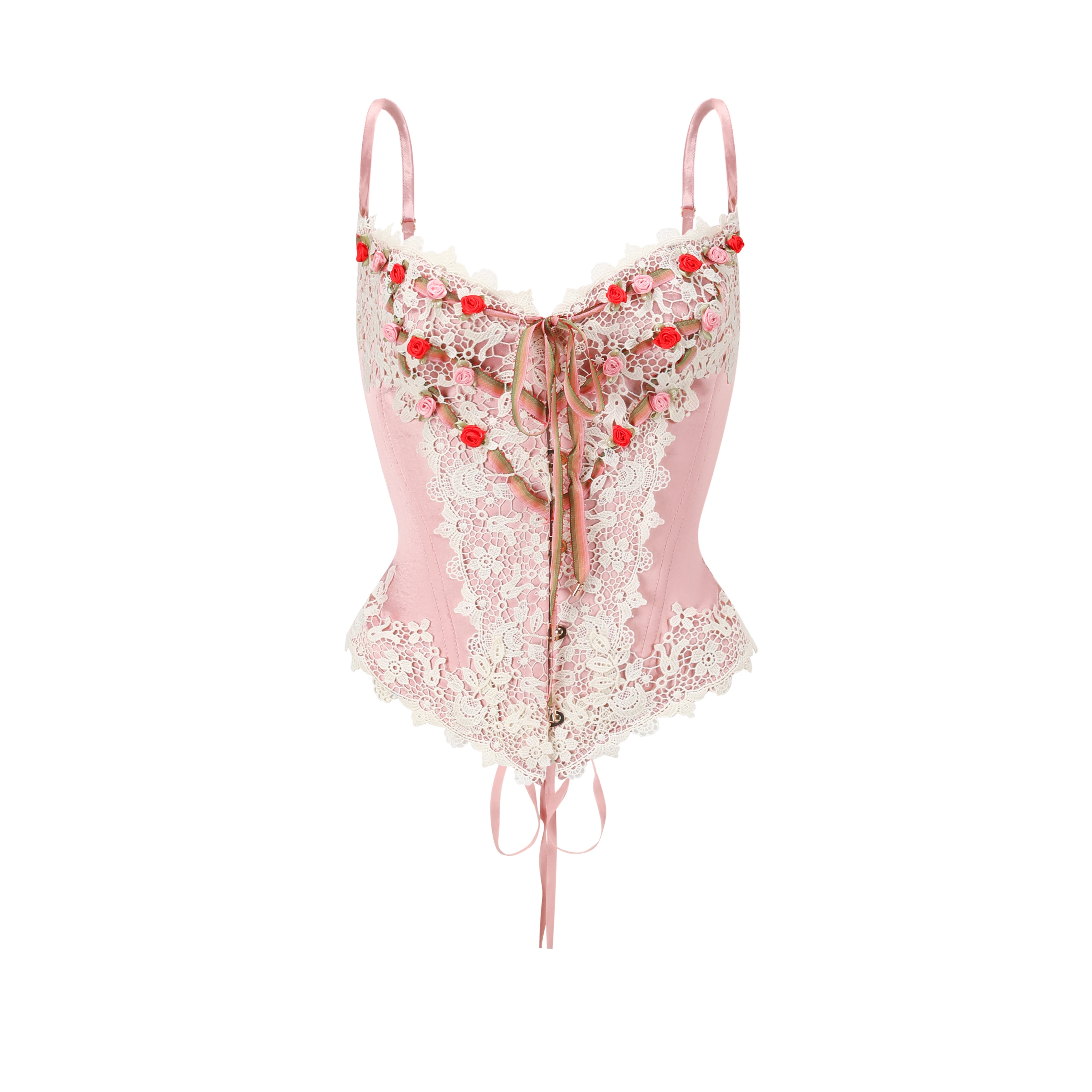 Whispering Roses Corset & Lace Cascade Skirt Set