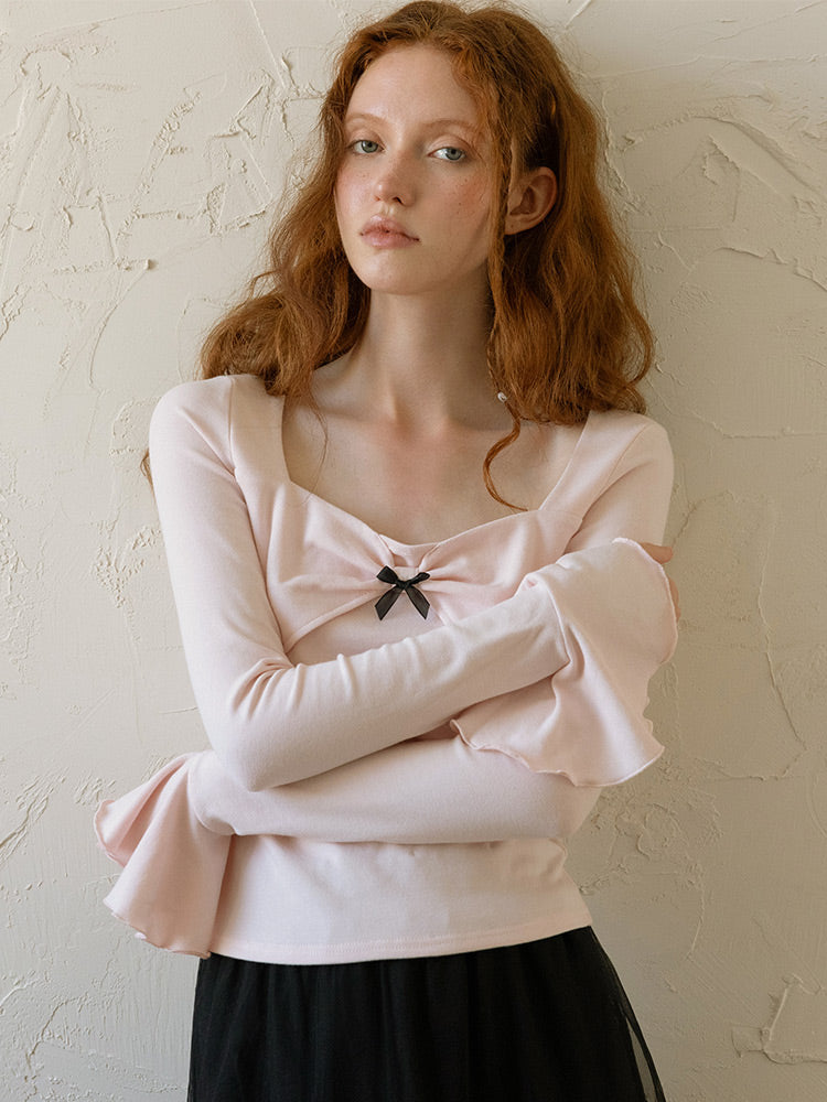 Moonlit Flounce Knit Top