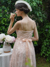 Whispers of Rosé Garden Dress