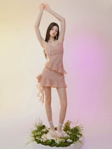 Celestial Lace Cascade Dress