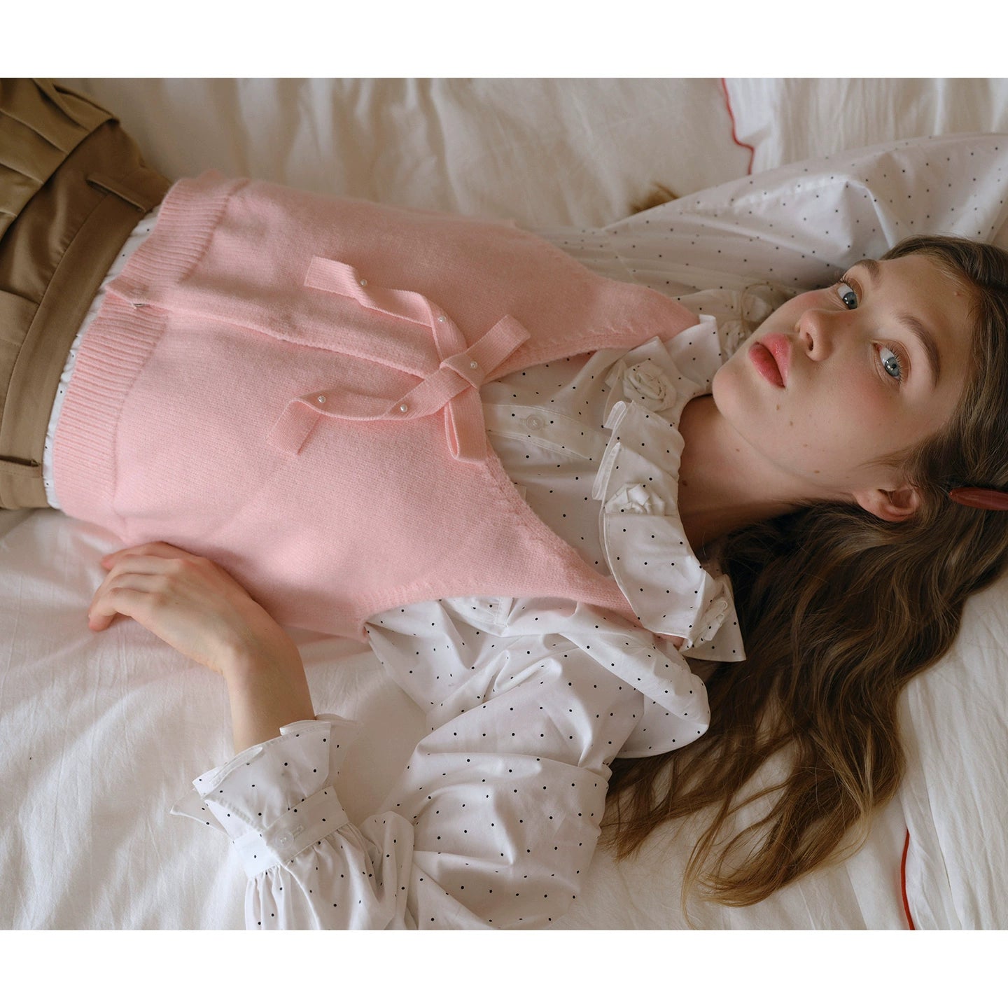 Rosy Whispers Knit Vest